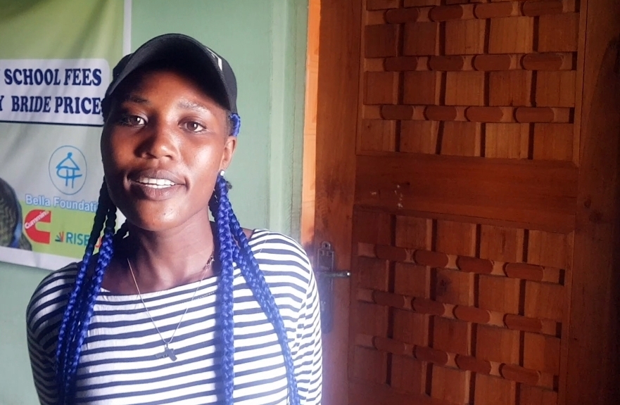 Abidat Omidiji, 20, married at 16 years after she completed her secondary education in Imude.