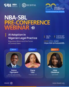 NBA-SBL to Hold Pre-conference Webinar on AI’s Growing Impact on Legal Practice in Nigeria