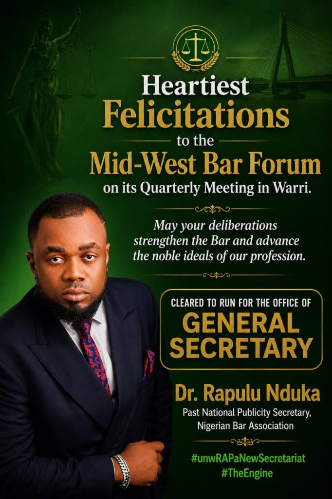 Rapulu Nduka Felicitates Mid-West Bar Forum on Quarterly Meeting in Warri
