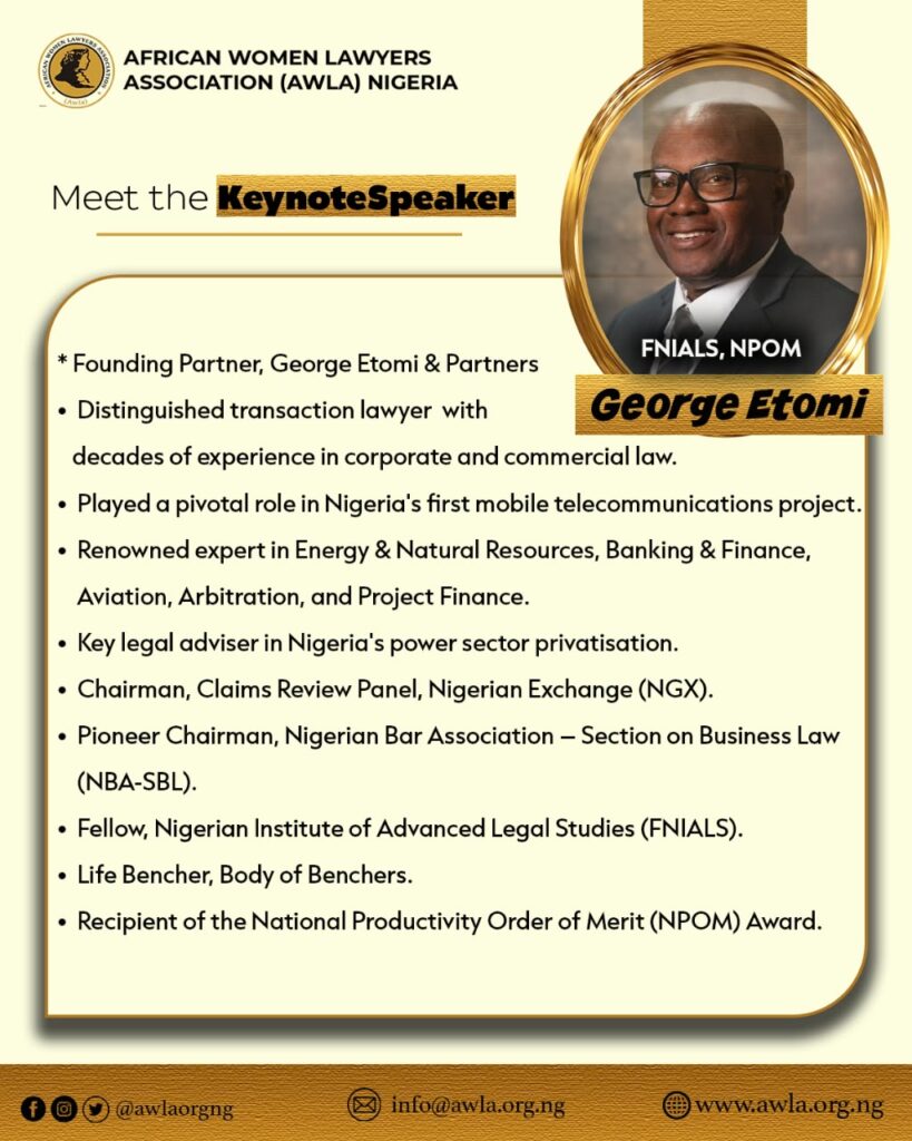 AWLA Nigeria Parley 2026: Meet The Keynote Speaker, George Etomi