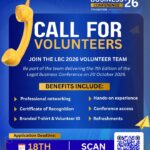 CALL FOR VOLUNTEERS | LEGAL BUSINESS CONFERENCE 2026