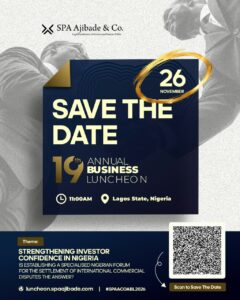 SPA Ajibade & Co. Sets November 26 for 19th Annual Business Luncheon