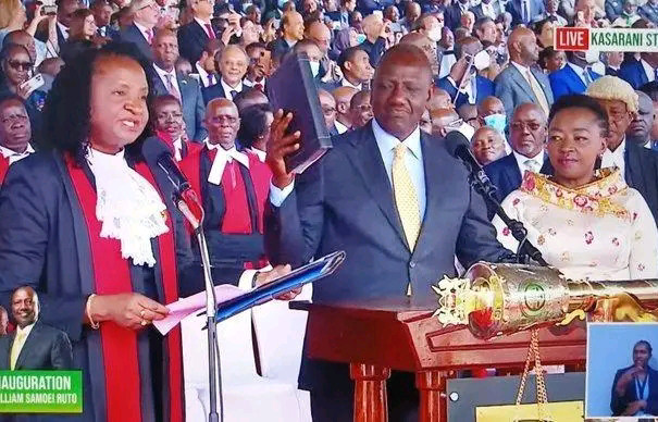 Justice Martha Koome Swears In William Ruto As New Kenyan President